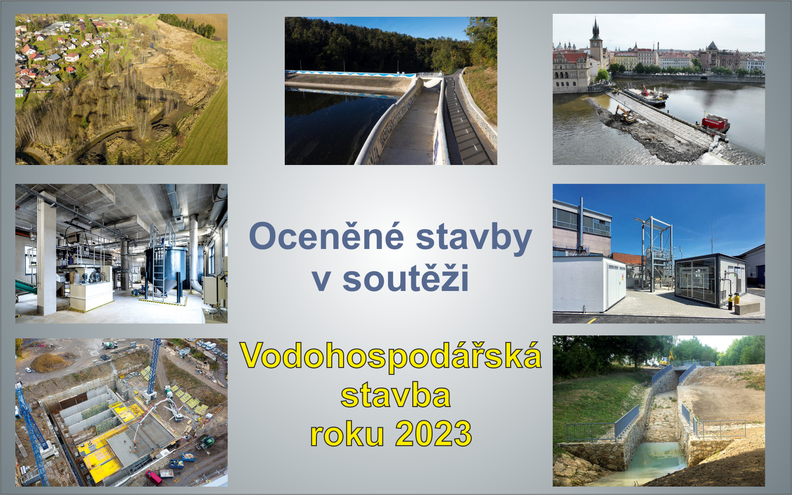 Oceněné stavby v soutěži Vodohospodářské stavby roku 2023